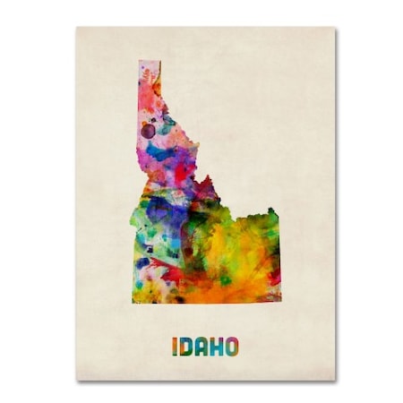 Michael Tompsett 'Idaho Map' Canvas Art,18x24